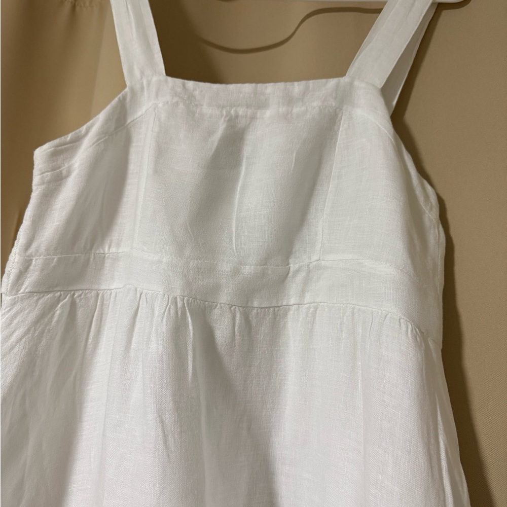🔥 Closet Sale! Francesca Bettinni White Linen Blend Maxi Dress - Size L - Picture 3 of 6